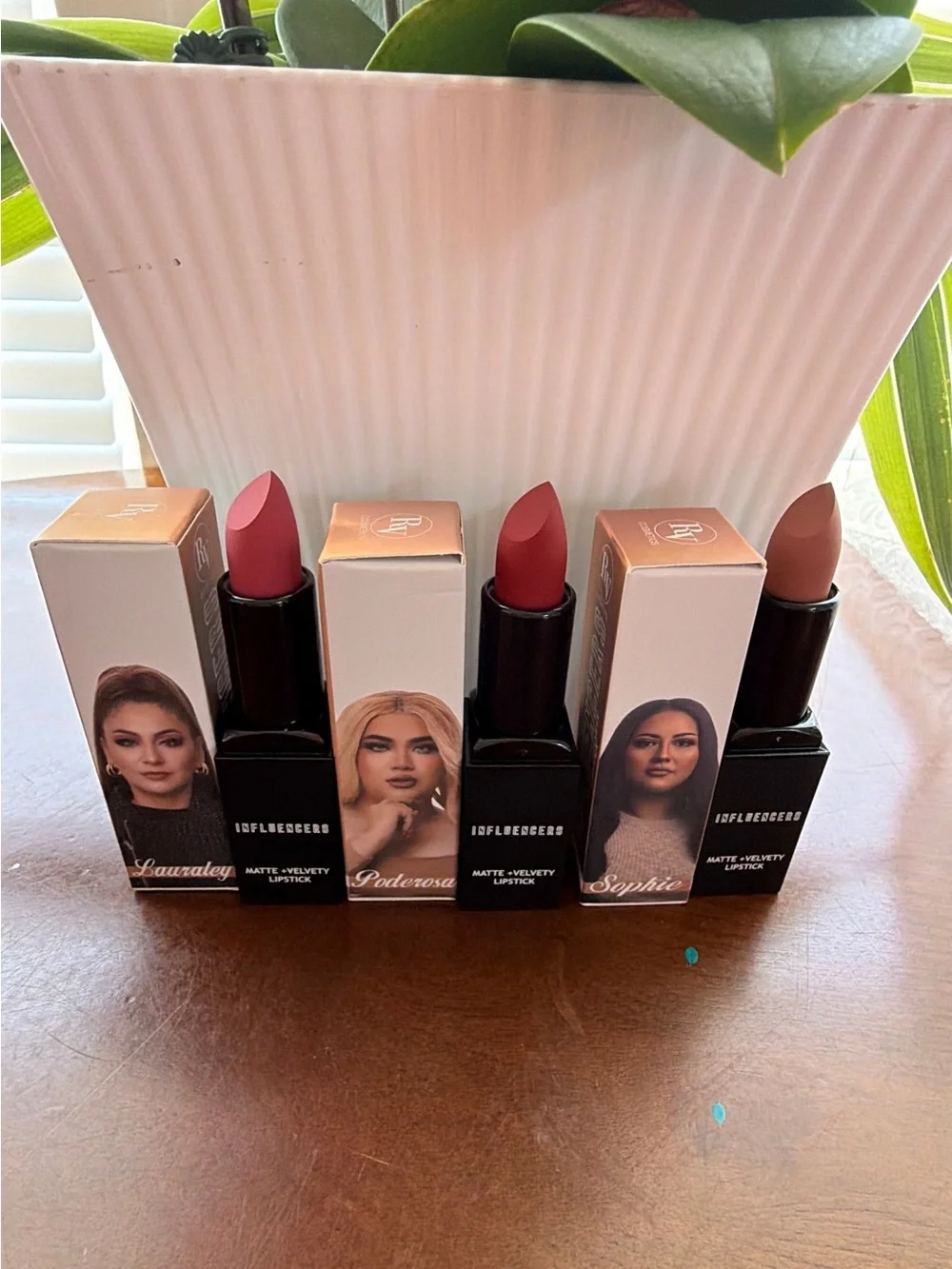 Matte Velvet Lipstick Trio - Rose, Red, Nude